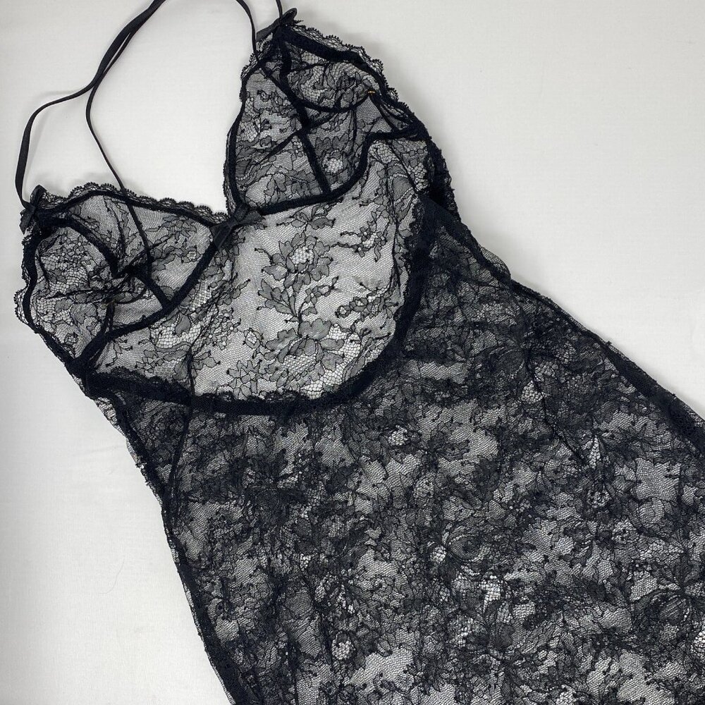 Agent Provocateur Hinda Black Lace Slip UK10 Medium NWT $425 - Picture 6 of 10